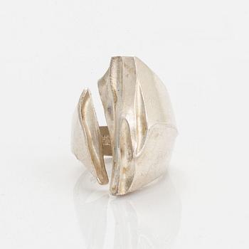 Björn Weckström, ring silver "Erosion", Lapponia.