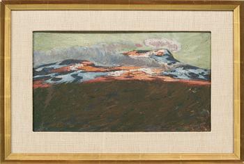 HELMER OSSLUND, oil on paper panel, unclearly signed.