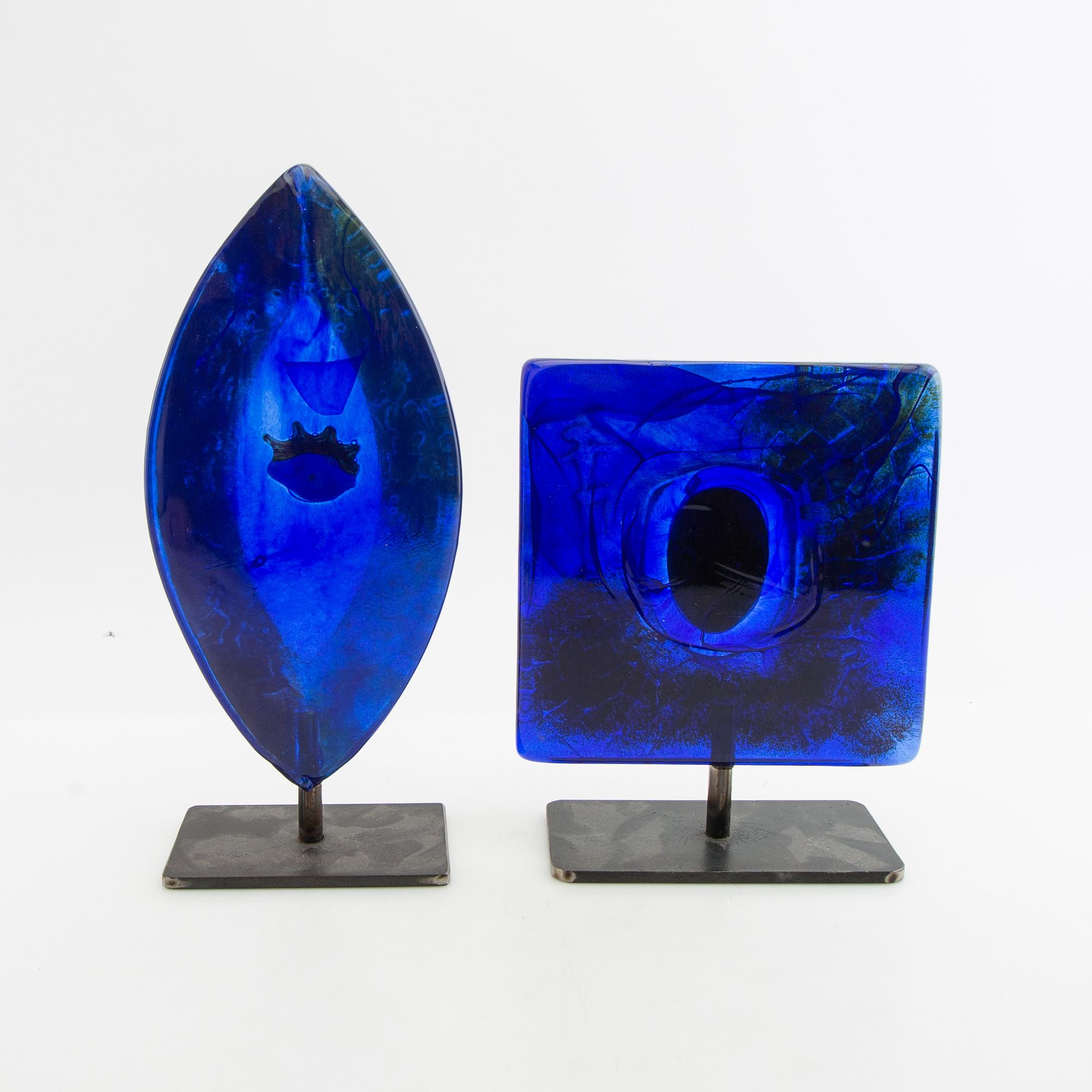 Kjell Engman, two items, Kosta Boda.