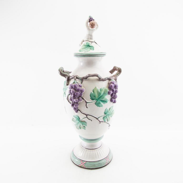 Urna med lock Rokoko-stil Rörstrand 1900-talets första hälft.