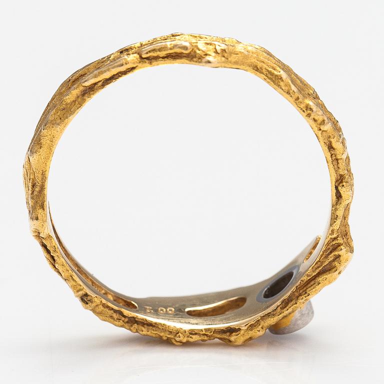 Björn Weckström, Ring "Diamantdamm", 18K guld och diamant ca. 0.02 ct. Lapponia 2009.