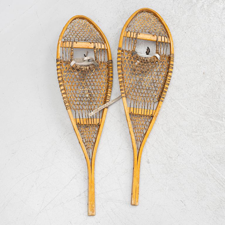 Snowshoes, a pair, Faber, Loretteville, Quebec, Canada, mid-20th century.