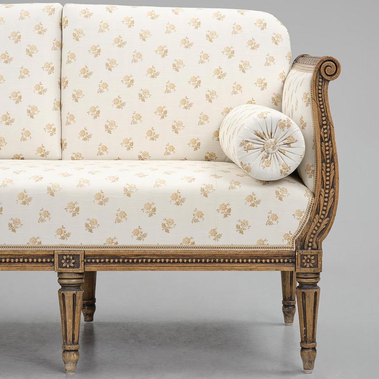 A Gustavian sofa by E. Öhrmark (master in Stockholm 1777-1813).