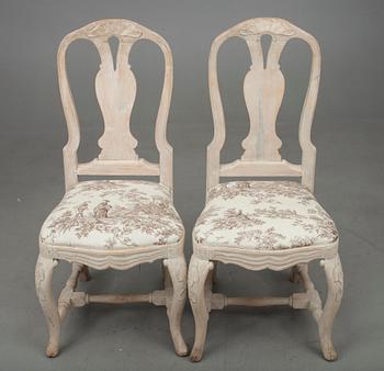 STOLAR, ett par, rokoko, 1700-tal.