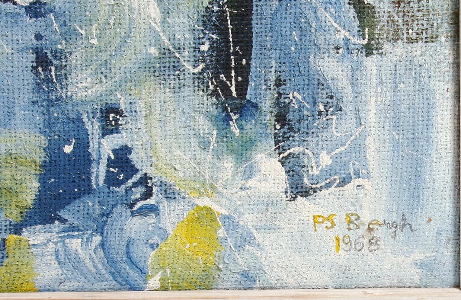 OKÄND KONSTNÄR, olja på duk. Signerad och daterad P. S. Bergh -68.