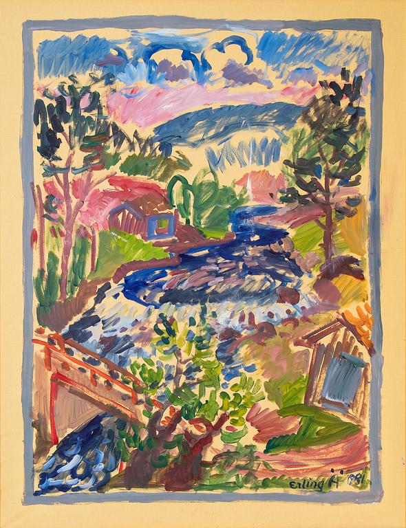 Erling Ärlingsson, oil on canvas, signed Erling Ä and dated 1981.