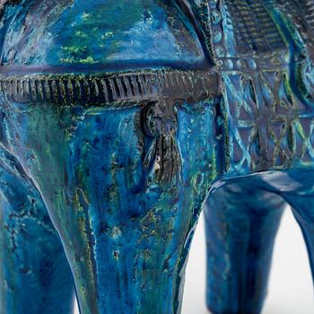 Aldo Londi, figurin, stengods, "Rimini Blu", Bitossi, Italien.