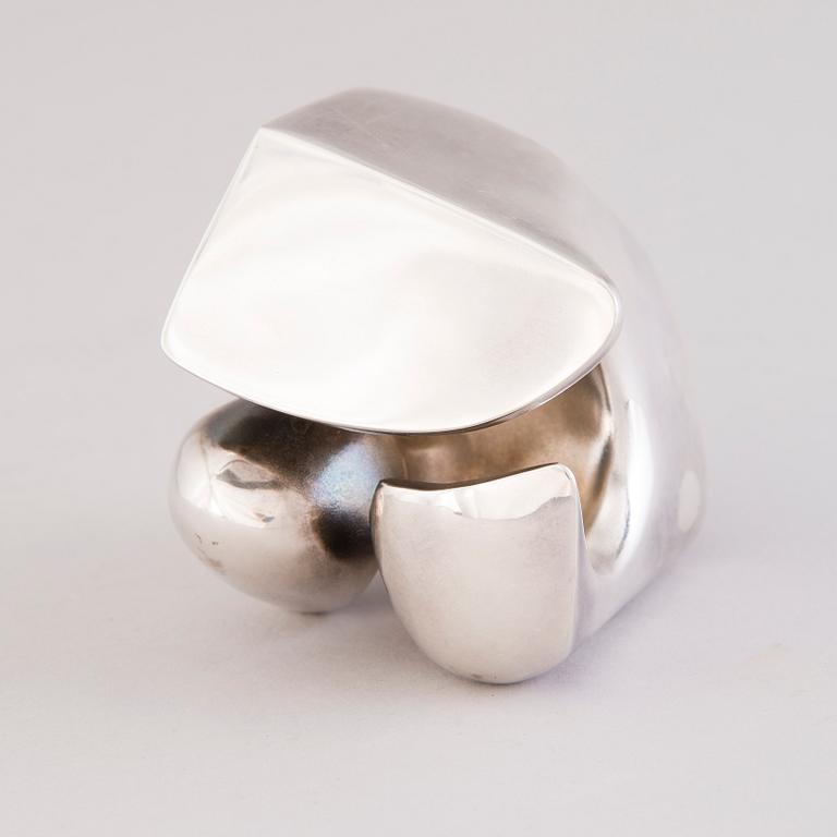 POUL HAVGAARD, SKULPTUR, silver. Lapponia 1981.