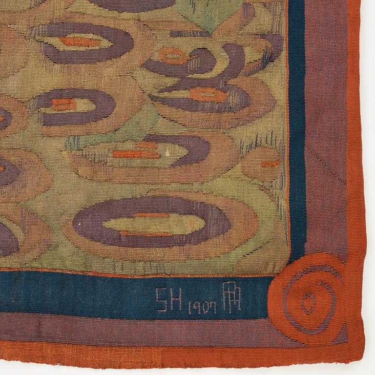 Sigrid Hjertén, a tapestry, tapestry weave, approximately 245 x 125 cm, signed AA SH 1907 HV.
