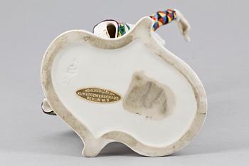 FIGURIN, porslin, efter Franz Anton Bustelli, Nymphenburg, tidigt 1900-tal.