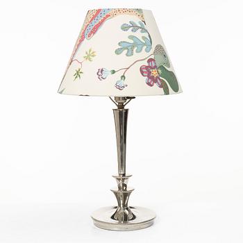 A silver plated table lamp, first half of the 20th century.