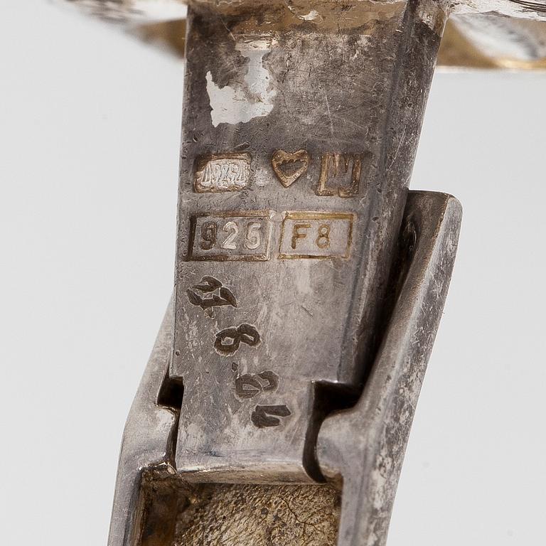 Björn Weckström, cufflinks, "Scenery on Luna", silver, Lapponia 1983.