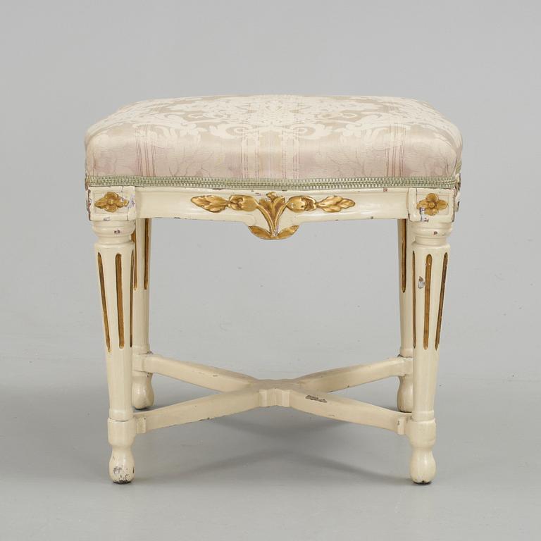TABURETT, gustaviansk stil, 1800/1900-tal.