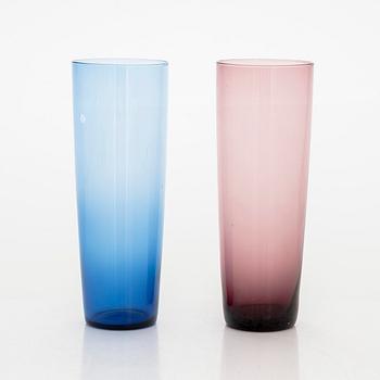 Tapio Wirkkala, juomalaseja/ mehulaseja, 19 kpl, malli 2204, Iittala. Tuotannossa 1956-1969.