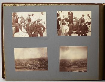 FOTOALBUM,   MEDELHAVSKRYSSNING 1905-06 MED KORVETTEN FREJA.