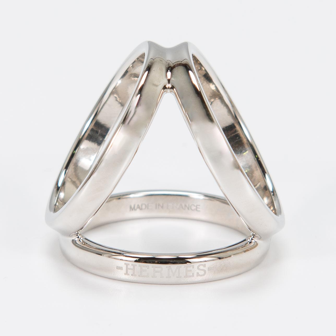 Hermès, 'Robe du soir' scarf and a Hermès scarf ring.