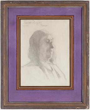 HELENE SCHJERFBECK, blyerts på papper, signerad HS Pont-Aven. Utförd 1883.