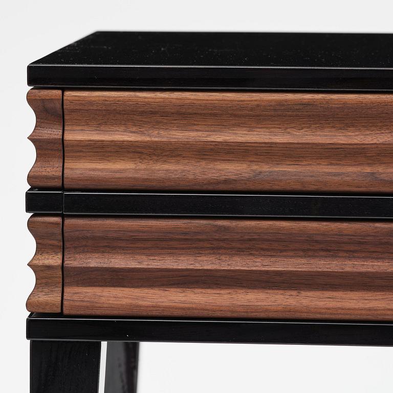 Attila Suta, a pair of bedside tables, executed in his own studio, Stockholm, 2025.