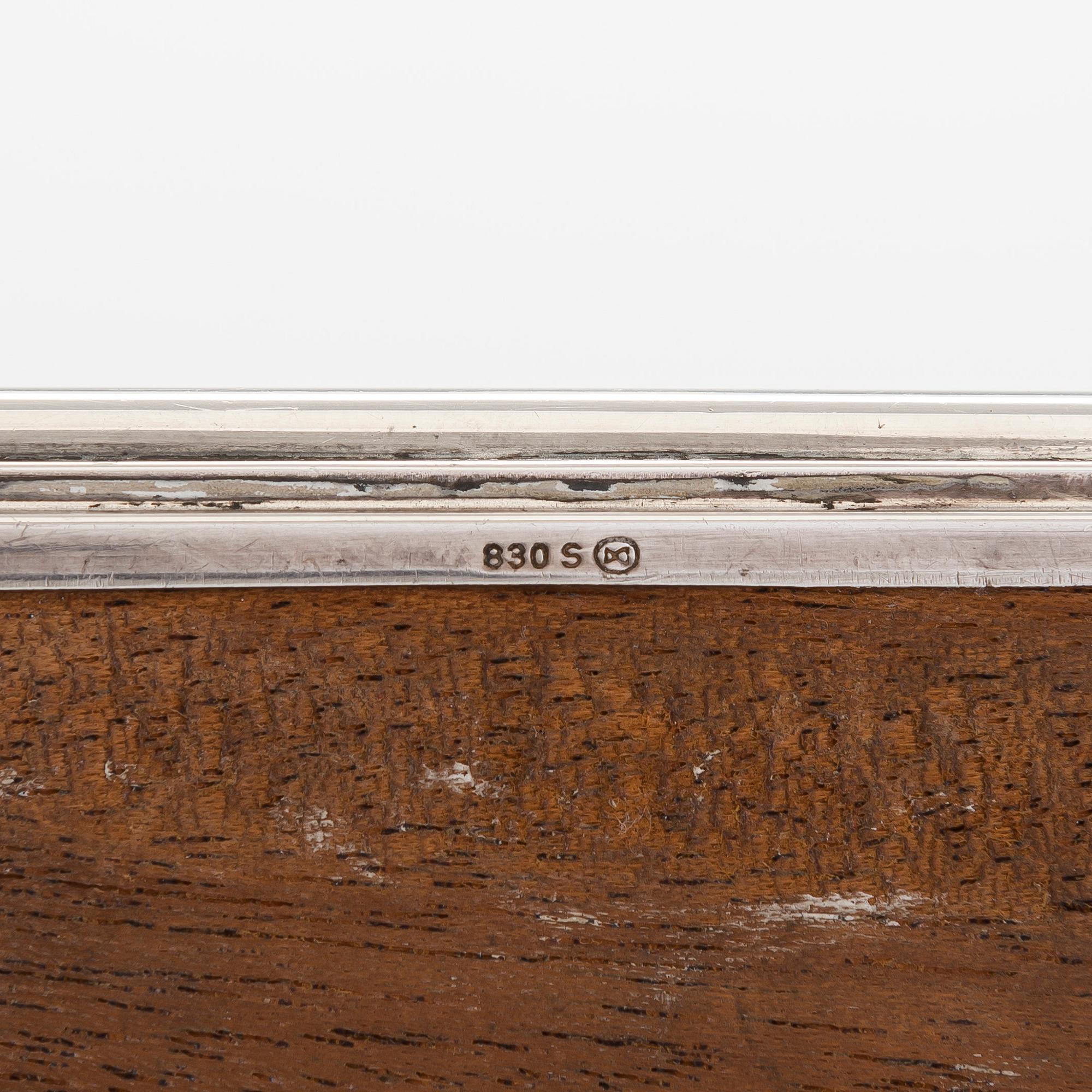 A silver cigar box and glasses case, Norway and Finland, first half and mid-20th century.