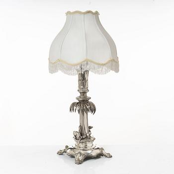 Gustaf Adolf Cedergren, bordslampa, silver, Stockholm 1886.