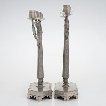 Hilding Ekelund, Two 1930s candelabrum 1900/5 for Taidetakomo Hakkarainen, Finland.