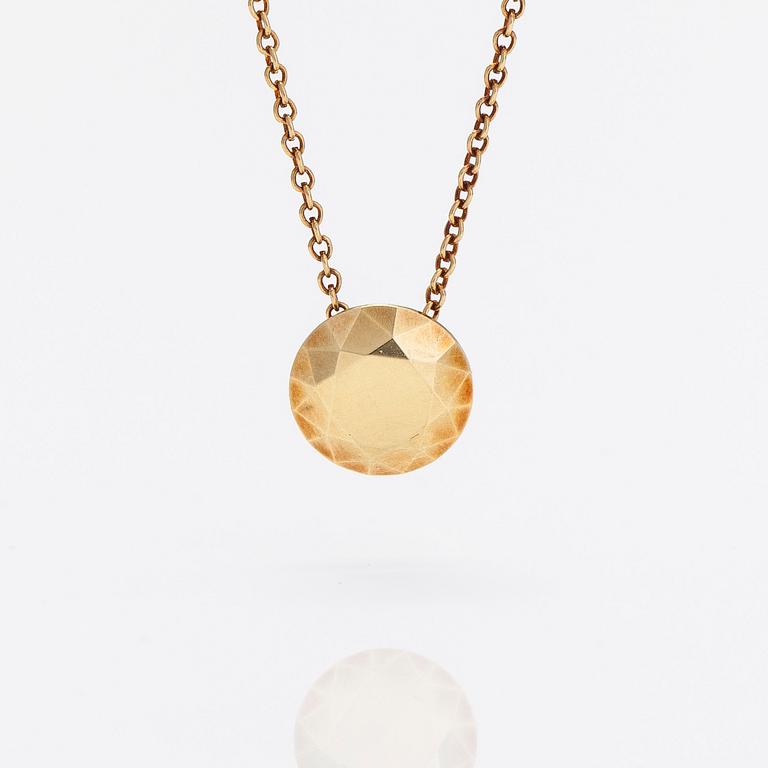 Tiffany & Co, Elsa Peretti, an 18K gold '2.00 ct Faceted pendant' necklace.