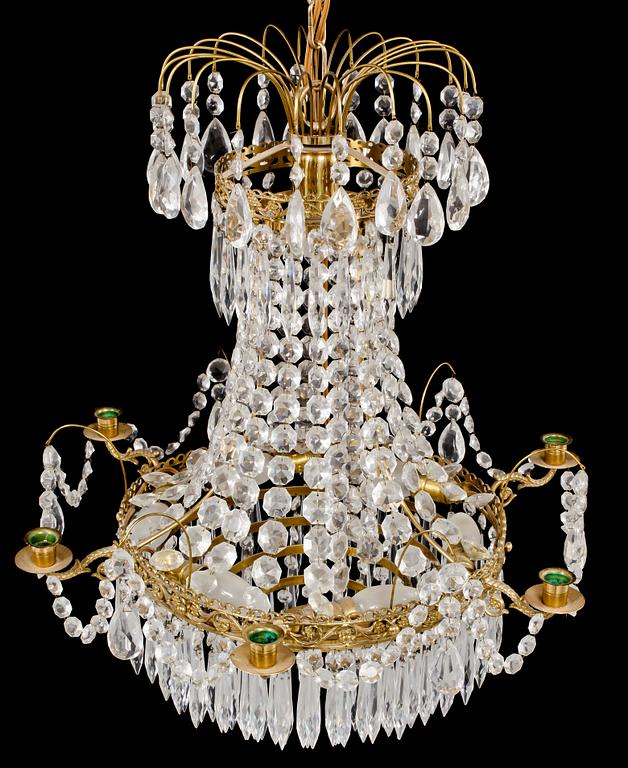 LJUSKRONA, gustaviansk stil, 1900-talets andra hälft. Höjd 65 cm.