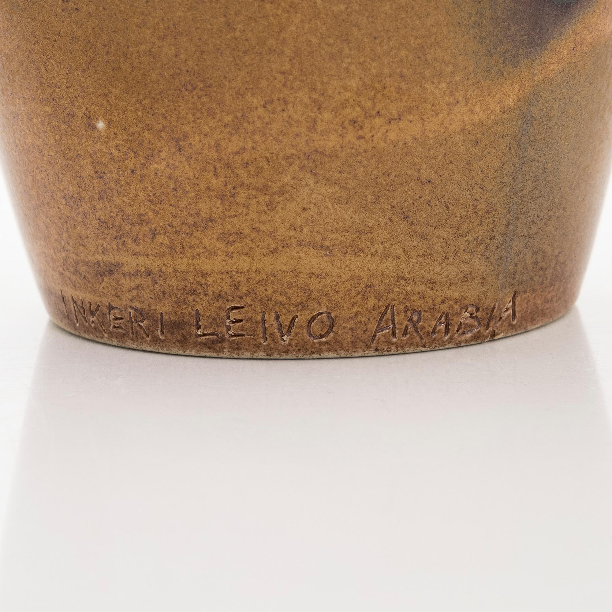 Inkeri Leivo, a ceramic urn 'Josefine', signed Inkeri Leivo Arabia.