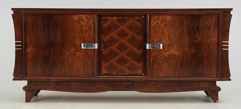 MATSALSGRUPP, 8 delar, art deco, troligen Frankrike, 1930-tal.