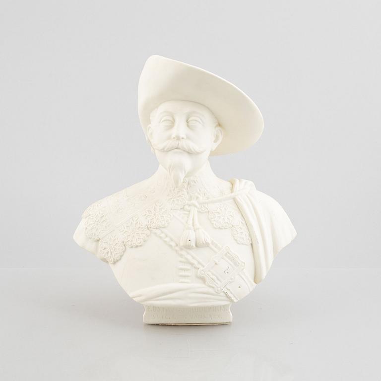 Portrait bust, parian, Rörstrand, circa 1900.