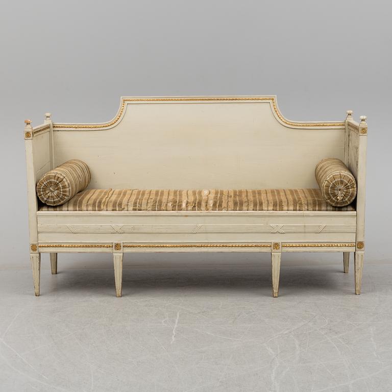 An early 19th century Gustavian sofa.