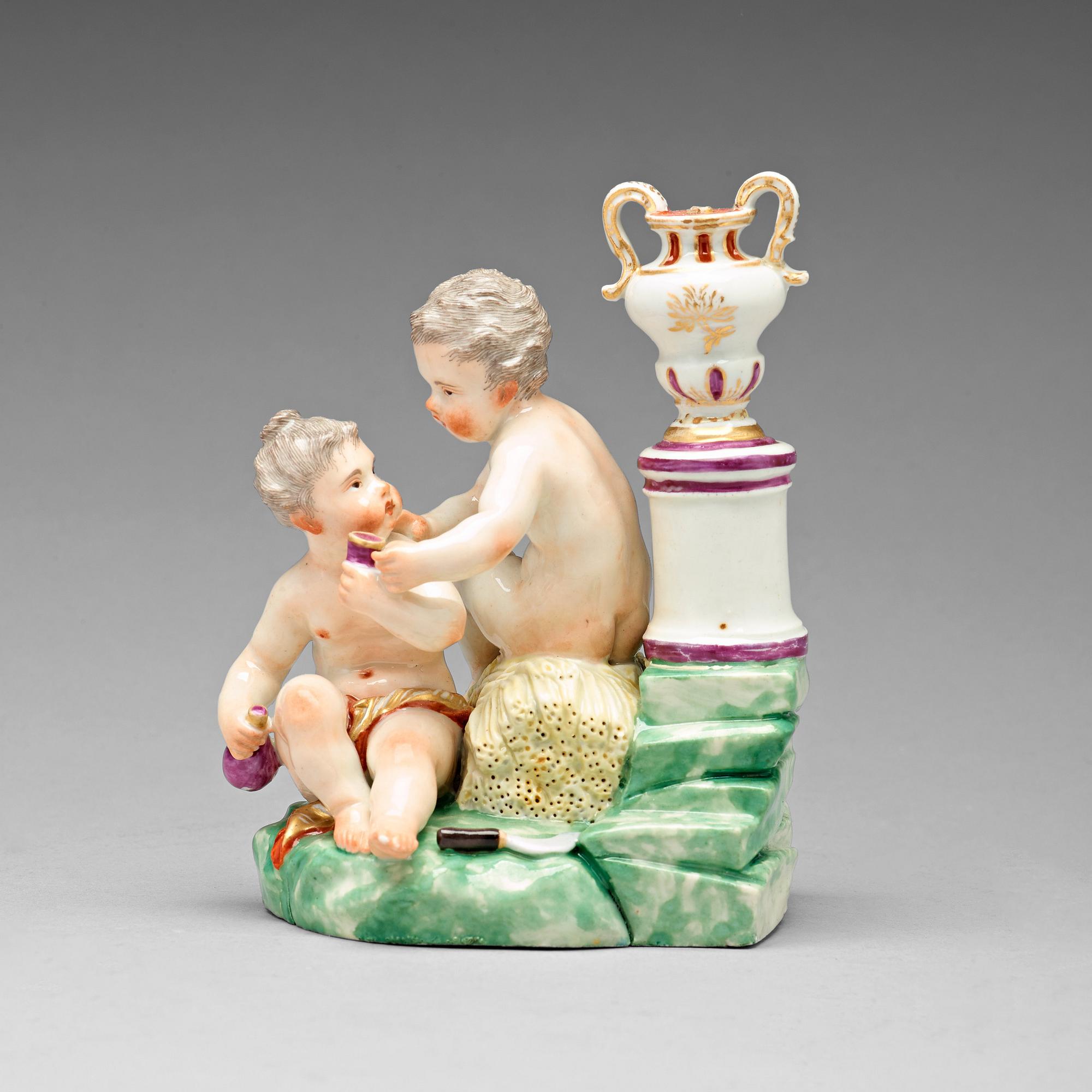 A allegorical figure group, unmarked, presumably Ludwigsburg, Germany, 19th Century.