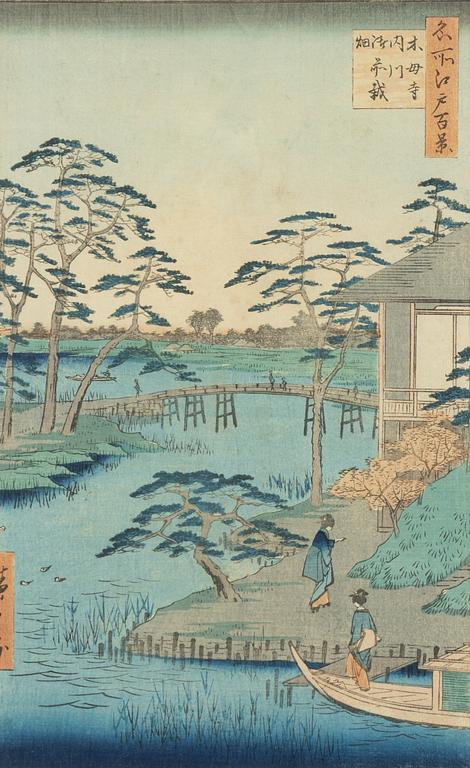 Ando Utagawa Hiroshige, färgträsnitt, Japan, 1800-talets mitt.