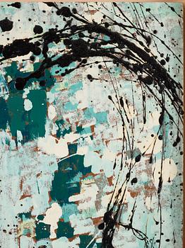 BRITT LUNDBOHM-REUTERSVÄRD, mixed media on panel, signed and dated 1957.