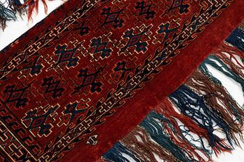 Two Torbor, Turkmen, approx. 95 x 42 cm.
