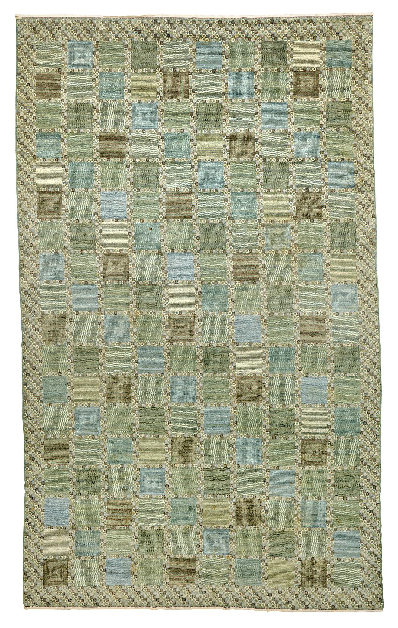Barbro Nilsson, MATTA, "Gröningen", flossa, ca 604,5 x 361,5-366 cm, signerad AB MMF BN.