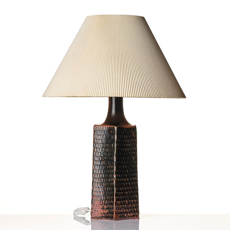 Stig Lindberg, a stoneware table lamp, Gustavsberg Studio 1970.