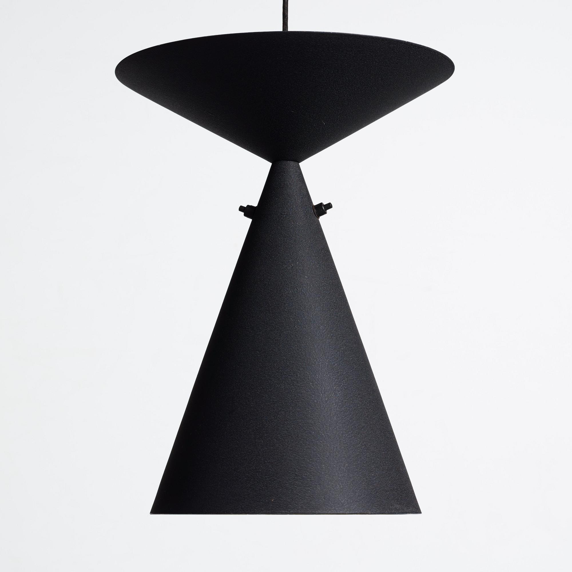 Bertil Brisborg, a black lacquered ceiling light, Nordiska Kompaniet, Stockholm 1950's.