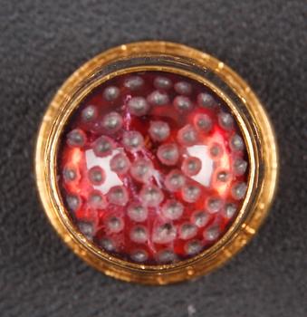 FINGERBORG, guld 18k. Lars Larson o Co Stockholm 1890.