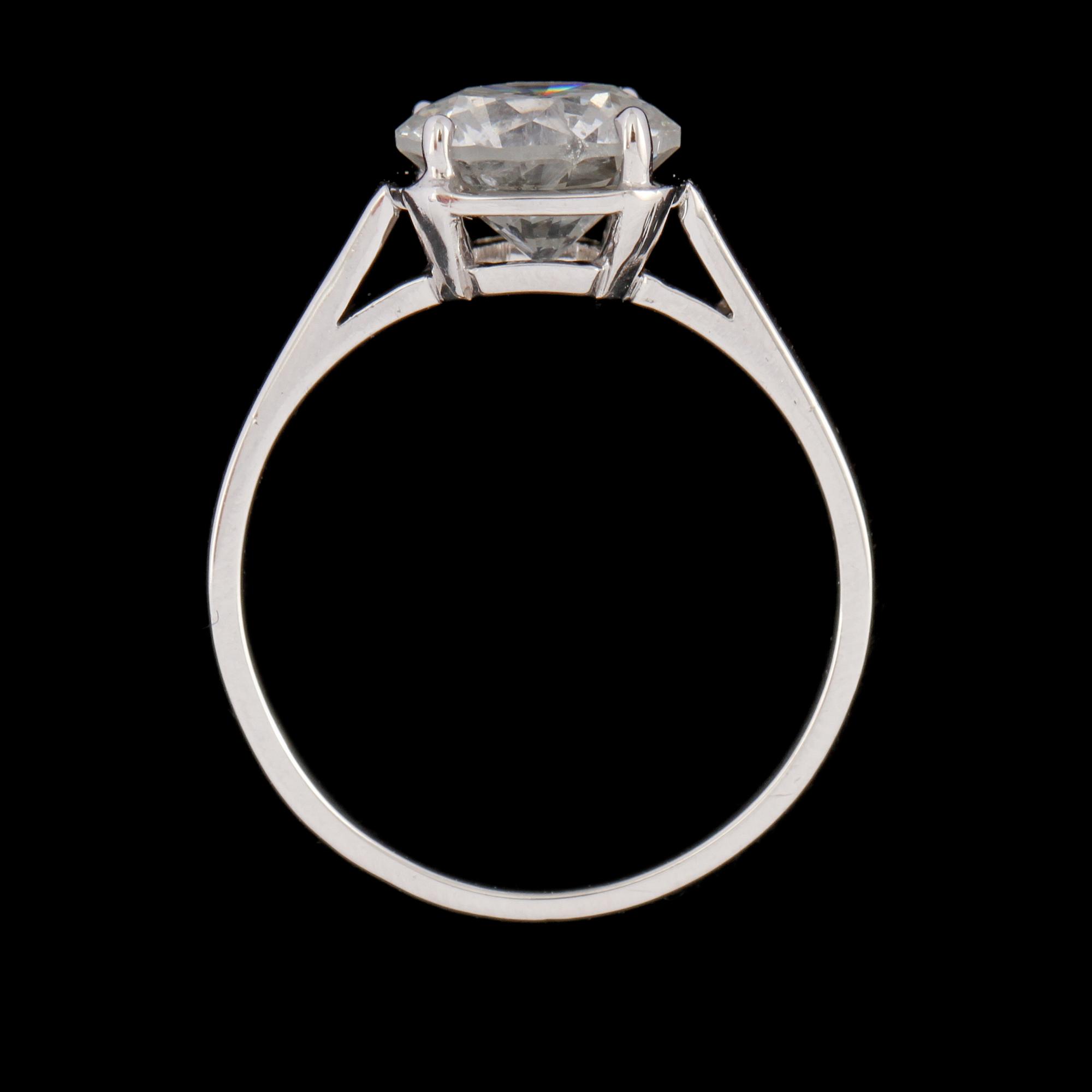 RING, 18k vitguld med briljantslipad diamant, ca 2.01 ct. Vikt 4 g.