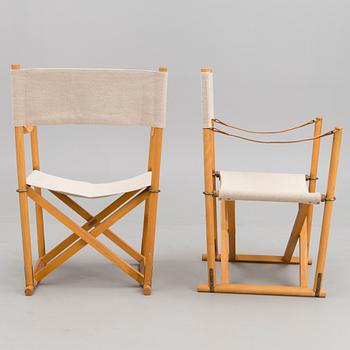 A pair of folding chairs for Interna, Denmark, late 20th Century.