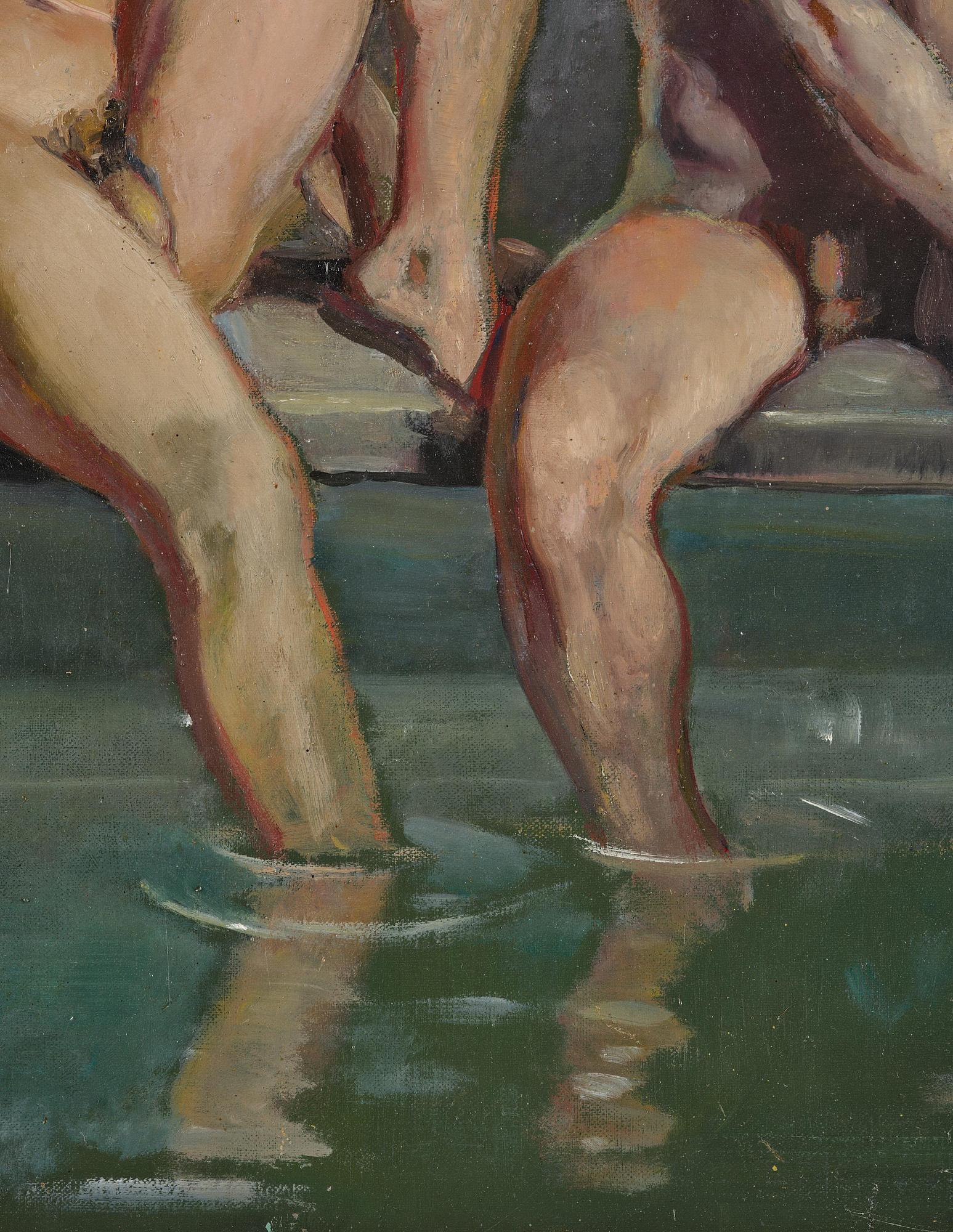 Bror Hillgren, Two youths in a bathhouse.