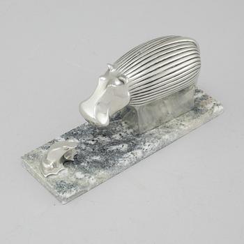 GUNNAR CYRÉN, metal, two sculptures, signed.