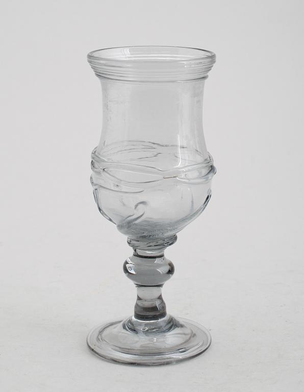 POKAL, glas, sannolikt Nöstetangen, Norge, 1700-tal.