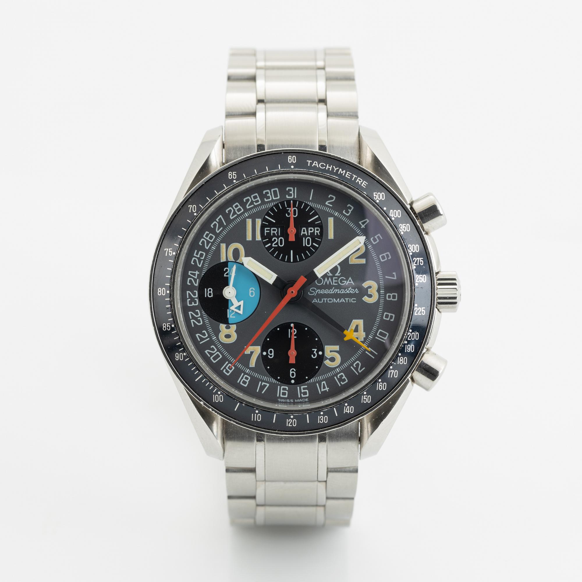 Omega, Speedmaster, Day-Date, wristwatch, chronograph, 39 mm.