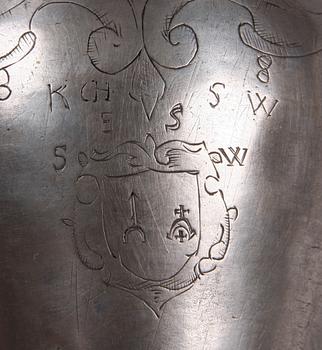 BÄGARE MED LOCK, silver. Trol Ryssland /Polen 1700-tal.