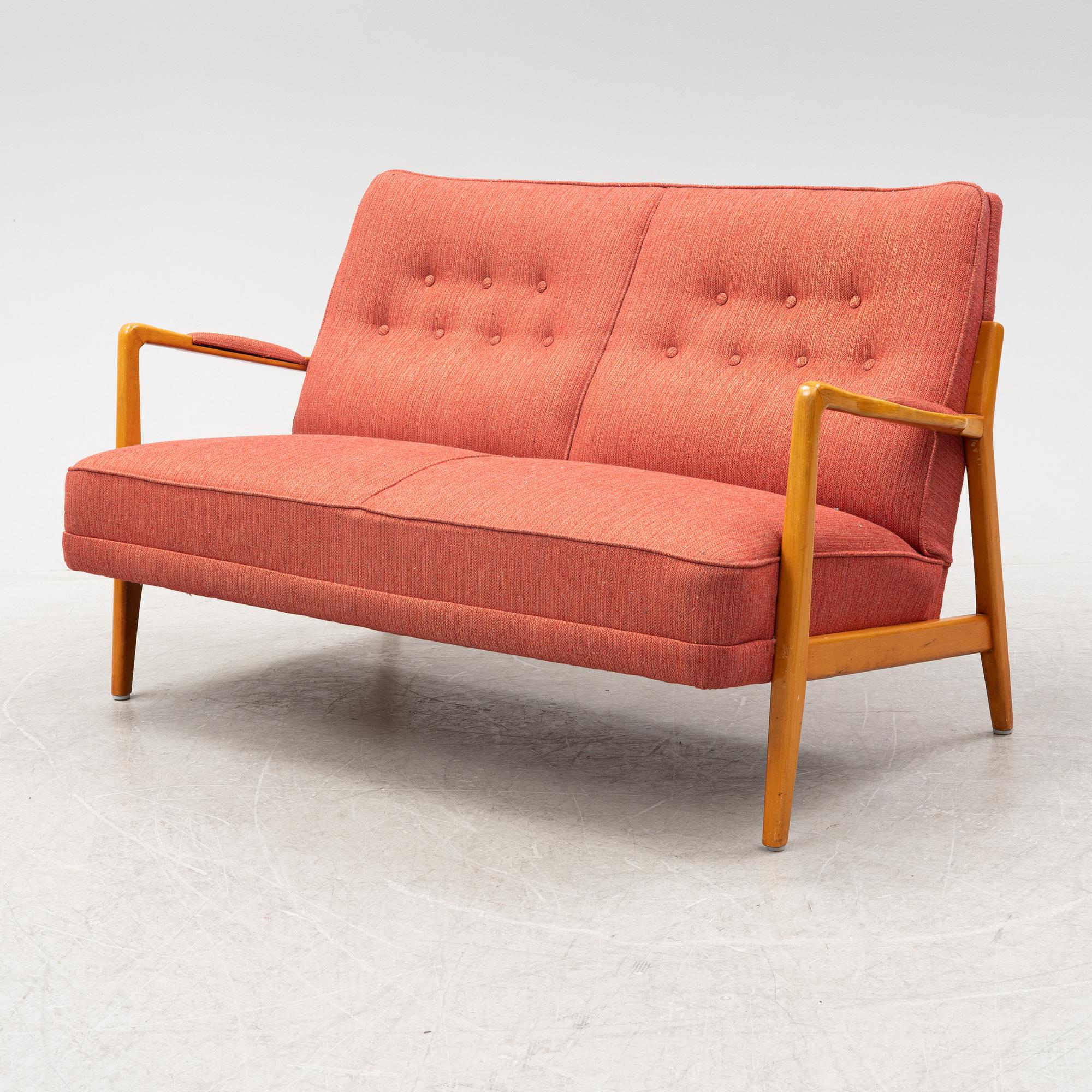 Folke Ohlsson, a 'Duxello' sofa and two armchairs, Dux, Sweden, 1960's.