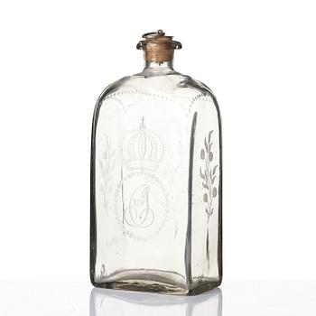 Aquavit bottle, Sweden early 19th century.