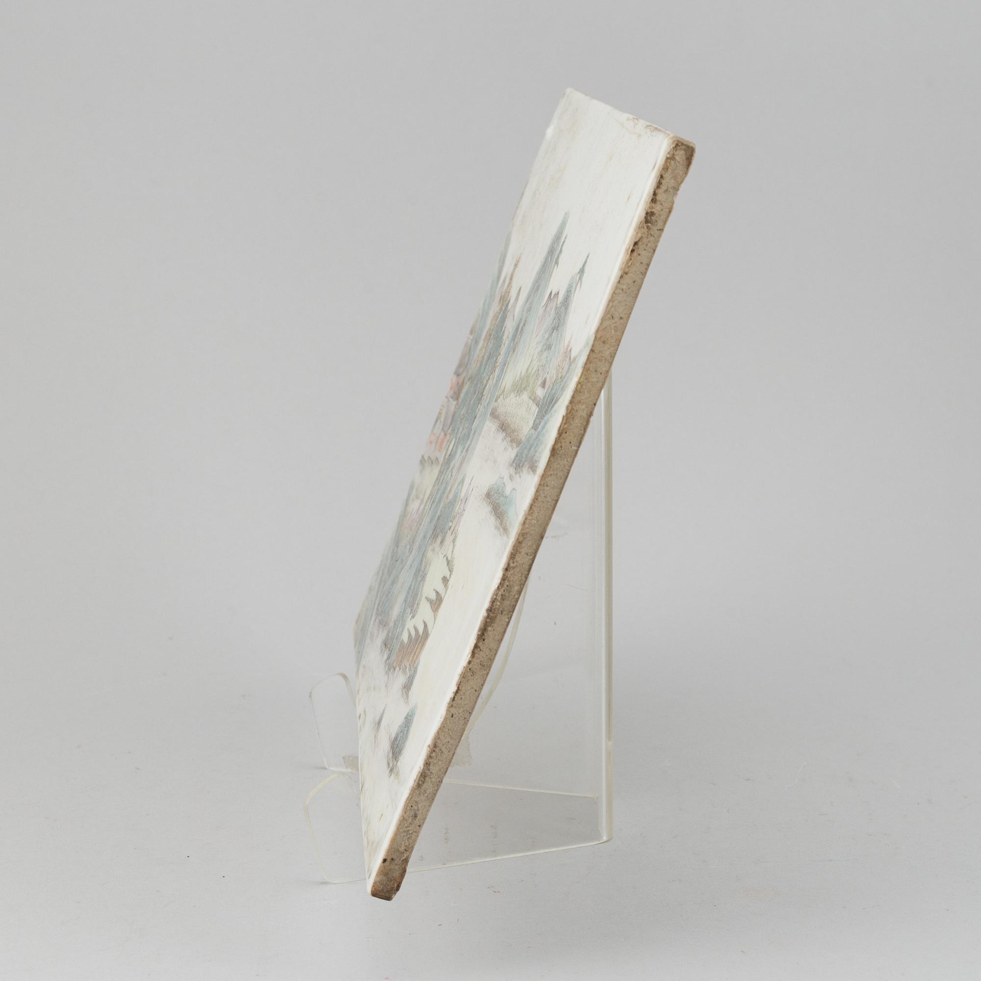 A Chinese porcelain placque, 20th Century.