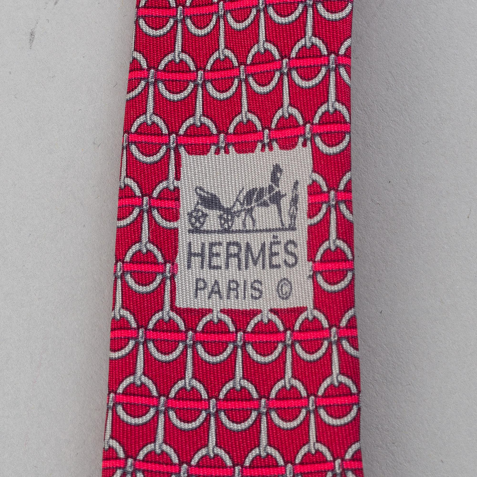 Hermès, three silk ties.